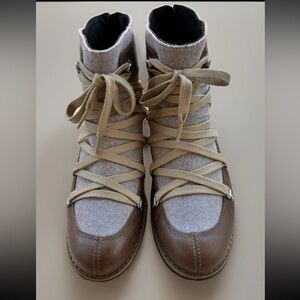 MERRELL Shiloh II Brown Felted Wool Leather Boots - Womens  Size 9.5 EUC